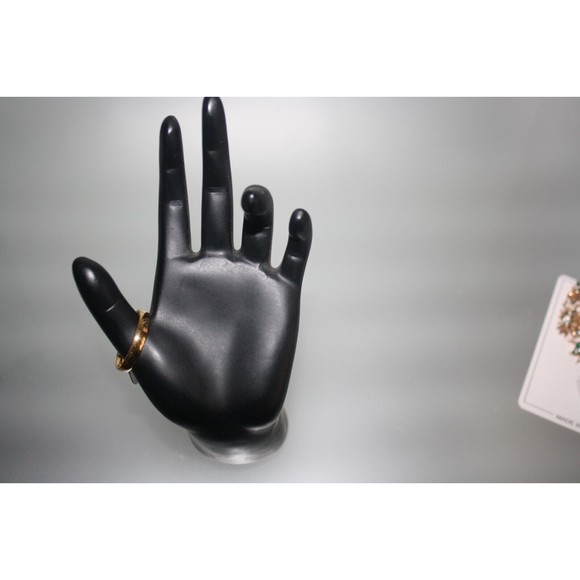 Stainless Steel High Polished Gold 4mm Mens Wedding Band Ring Sz 11 NWT - Picture 2 of 4